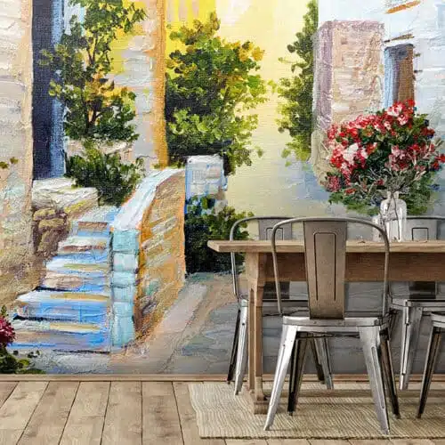 Oil paint street wallpaper and wall murals for sale in South Africa. Wallpaper and wall mural online store with a huge range for sale.