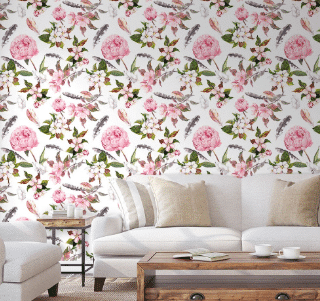 Floral wallpaper and wall murals for sale in South Africa. Wallpaper and wall mural online store with a huge range for sale.