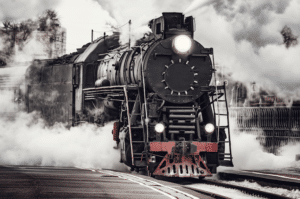 19th Steam locomotive train entering station wallpaper and wall murals shop in South Africa. Wallpaper and wall mural online store with a huge range for sale.