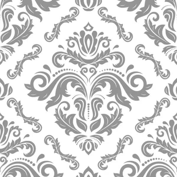 Grey and white damask pattern  wallpaper and wall murals shop in South Africa. Wallpaper and wall mural online store with a huge range for sale.