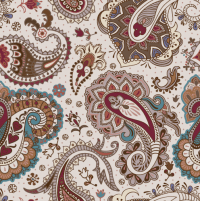 Brown paisley pattern wallpaper and wall murals shop in South Africa. Wallpaper and wall mural online store with a huge range for sale.