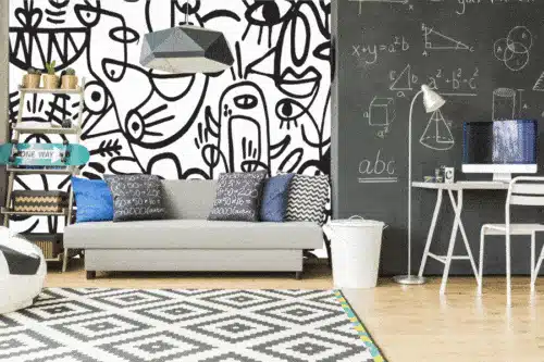 White abstract wallpaper and wall murals for sale in South Africa. Wallpaper and wall mural online store with a huge range for sale.