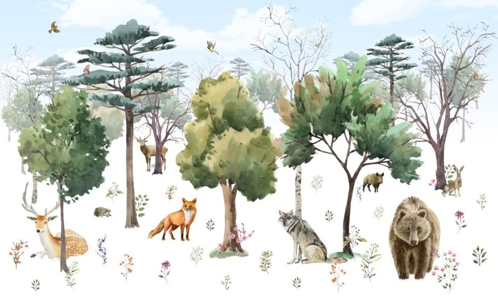 Mural Woodland Harmony WallpaperOnline | BANG Wallpaper USA