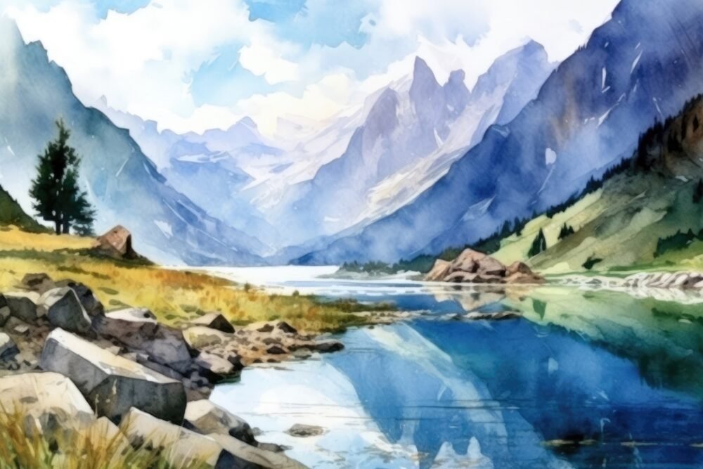 Mural Alpine Serenity WallpaperOnline | BANG Wallpaper USA