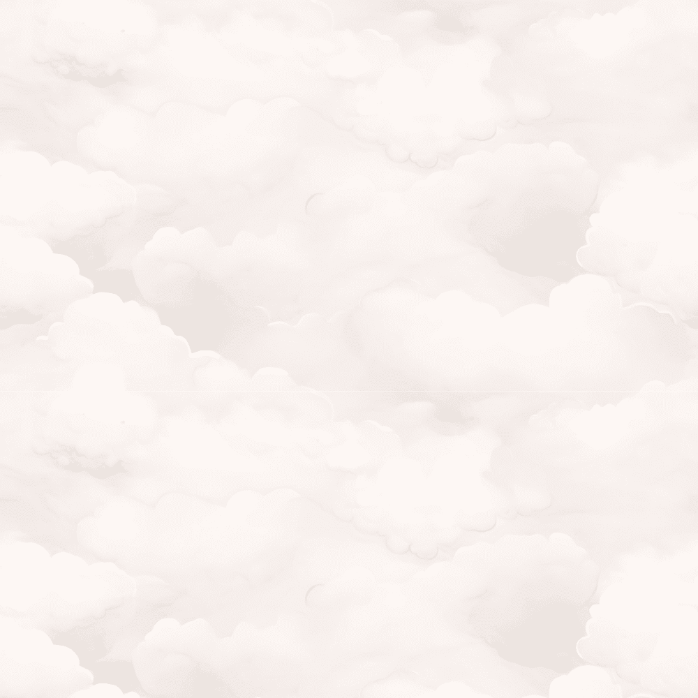 Peel & Stick wallpaper of Soft Warm Clouds. Perfect for a boys wallpaper or girls wallpaper.