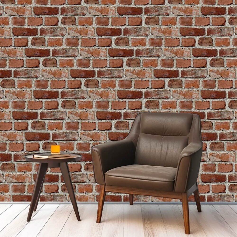 Red brick repeating wallpaper. Brick wallpaper for sale Canada