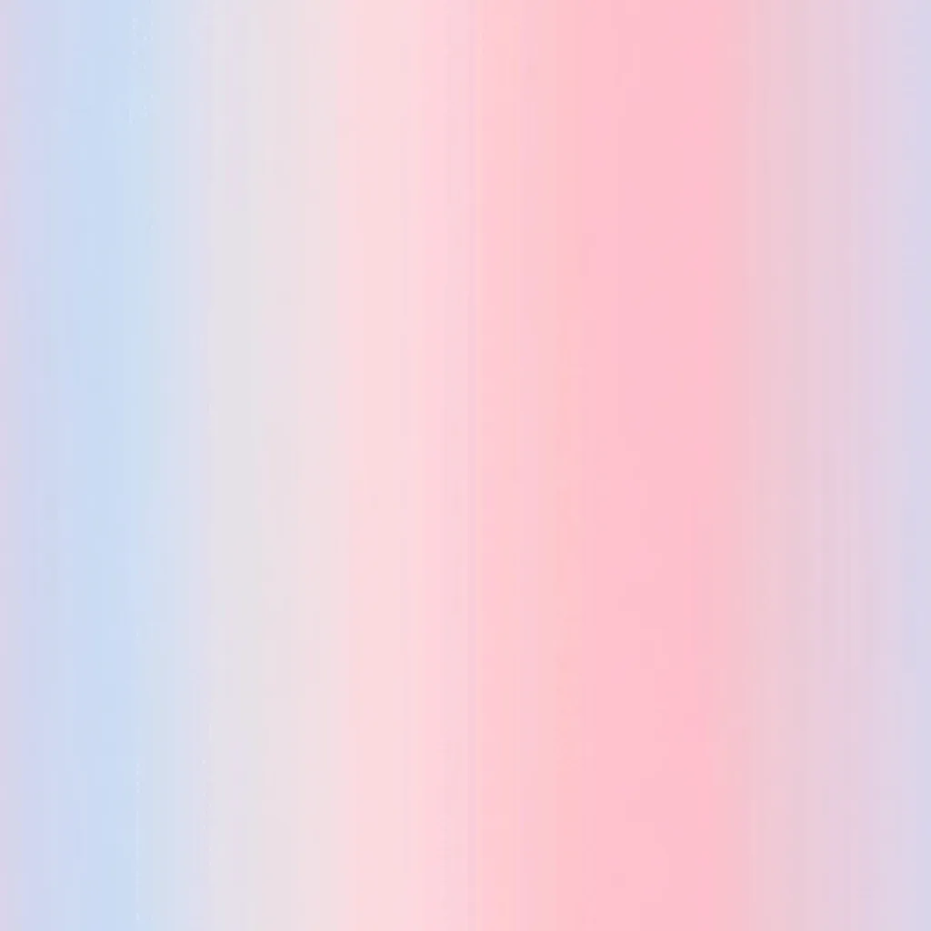 Soft pastel ombre wallpaper featuring vertical pink, blush, and light blue gradients in a modern bedroom with a neutral upholstered bed and minimal décor.