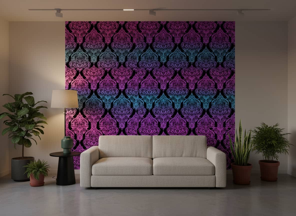 Patterned Auroral Wallpaper