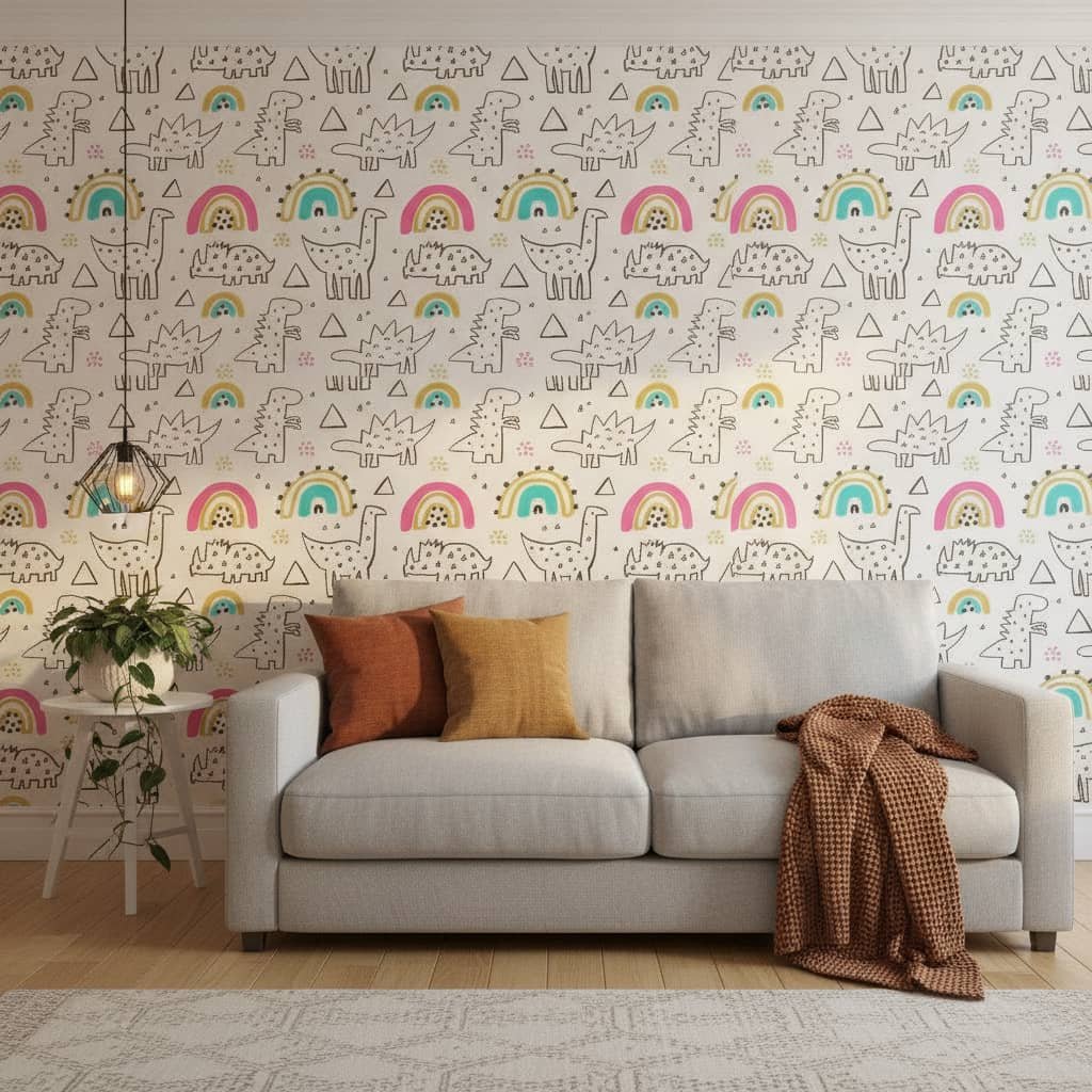 Dino Shapes Wallpaper