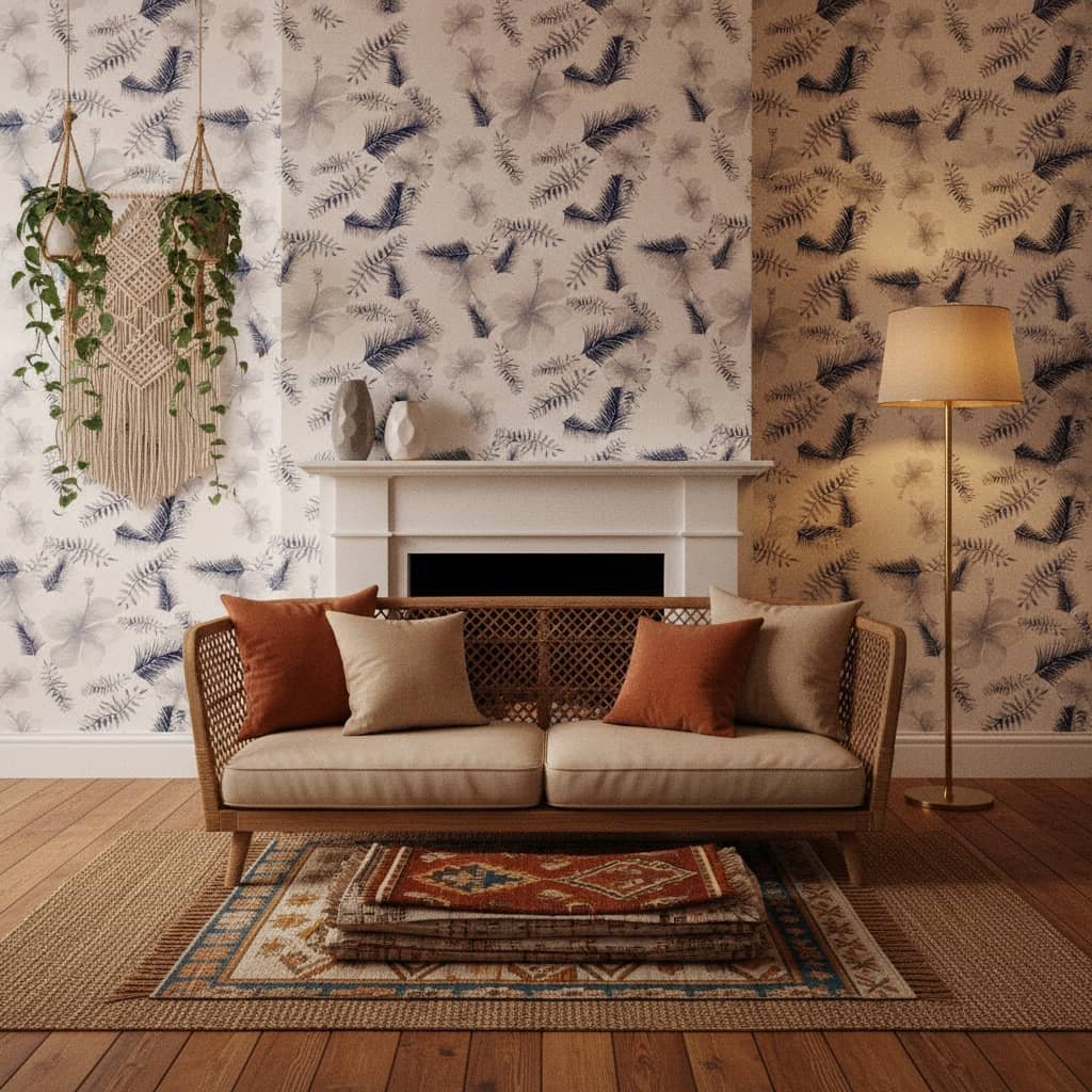 Manzanillo Watercolour Blue Wallpaper