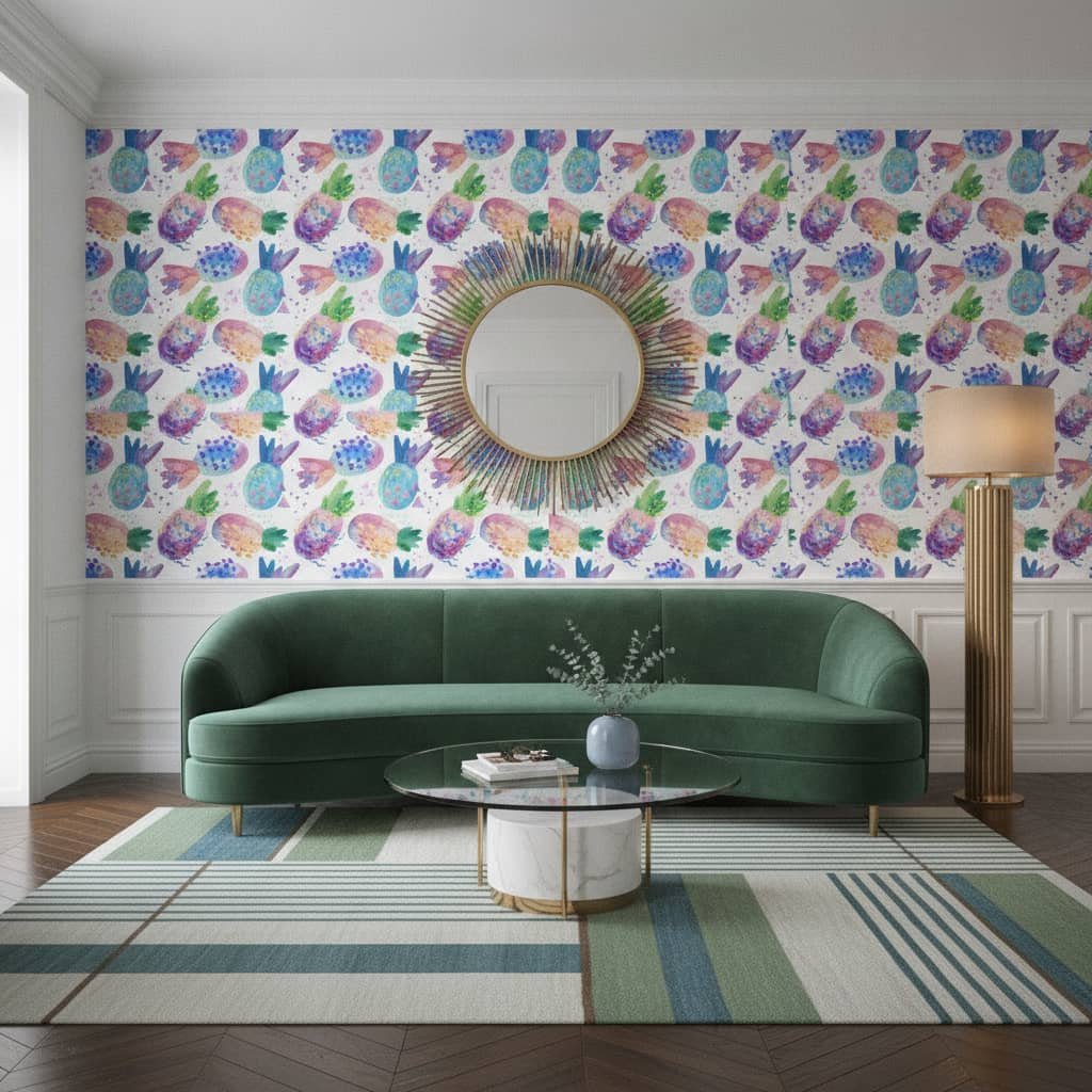 Pineapple Fiori Wallpaper