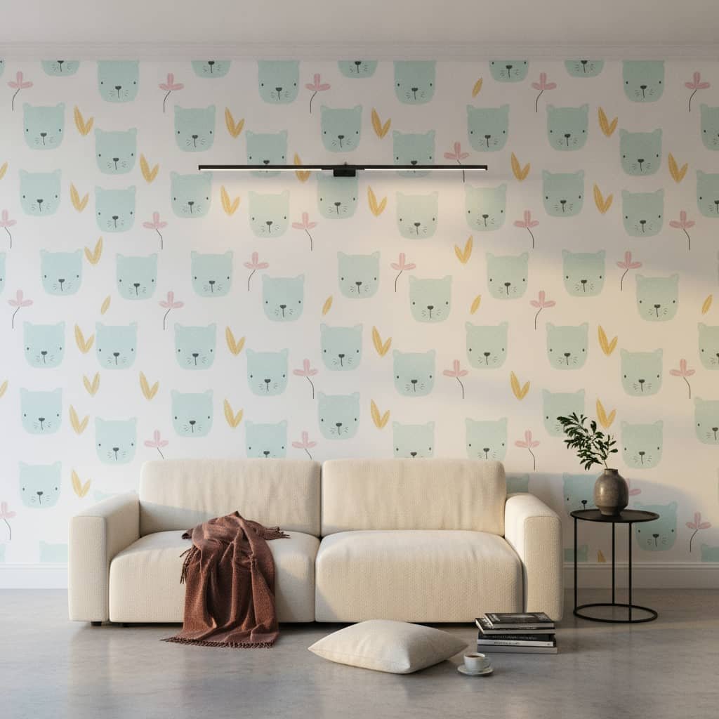 Turquoise Teddy Tea Wallpaper