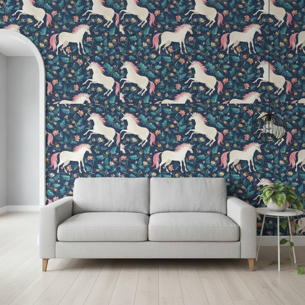 Unicorn Inspired Garden Wallpaper