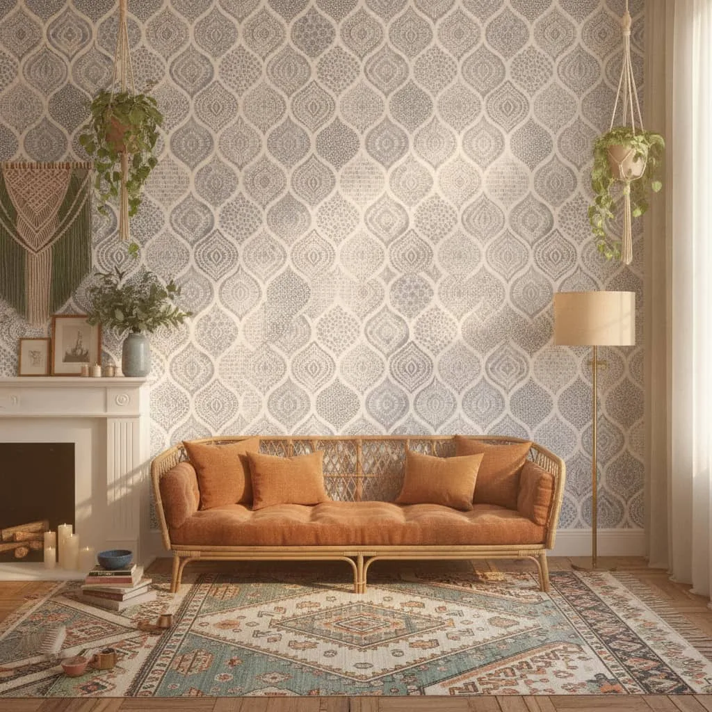 Vintage Blue Wallpaper - Image 2