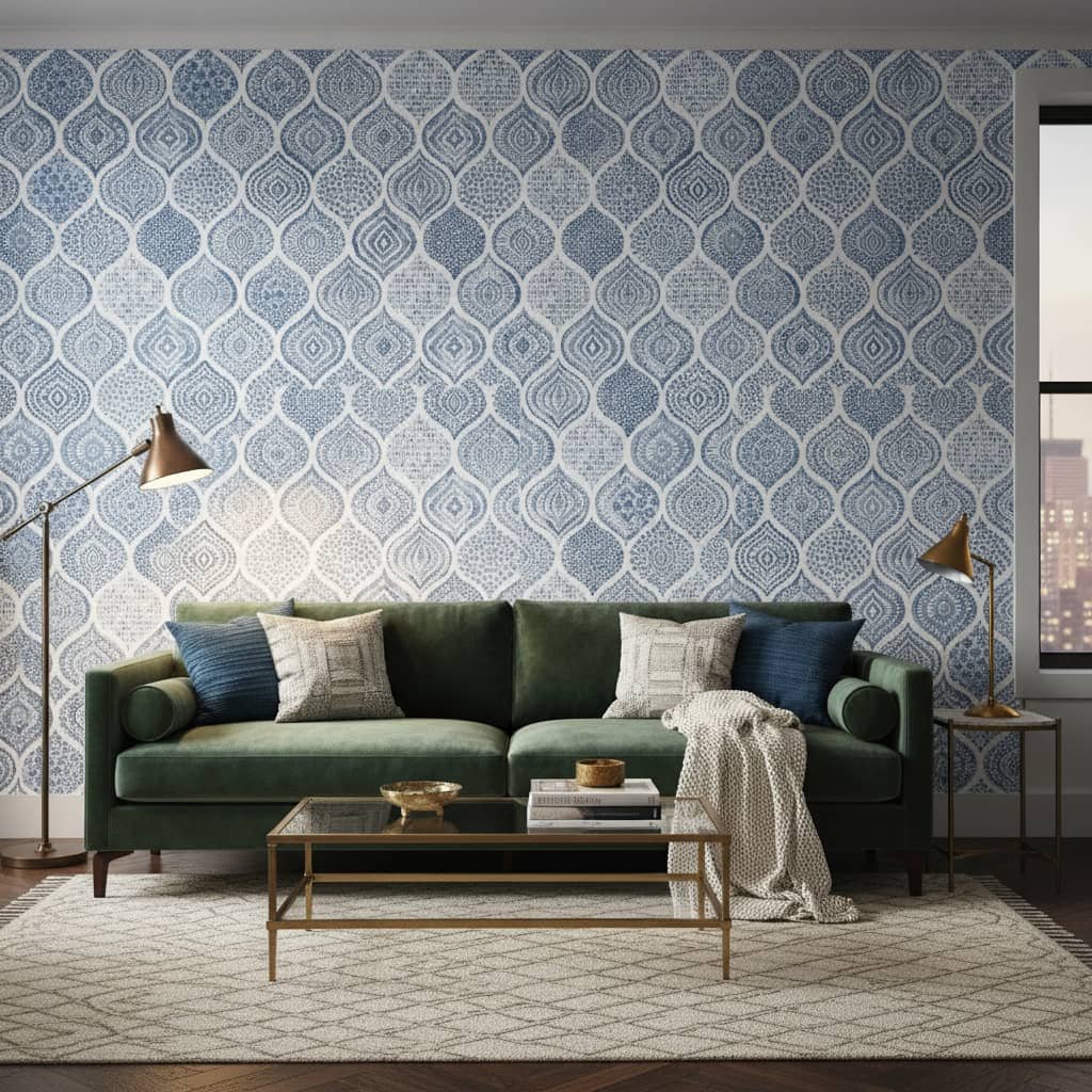 Vintage Blue Wallpaper