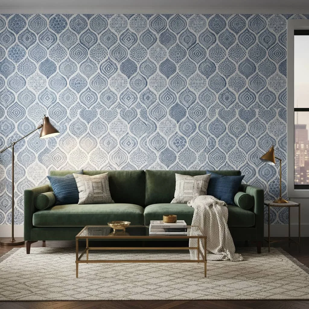Vintage Blue Wallpaper