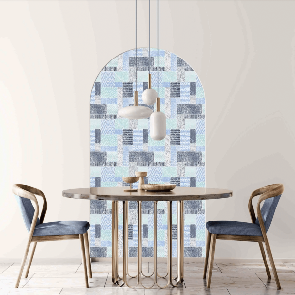 Boho Patchwork Marine Wallpaper